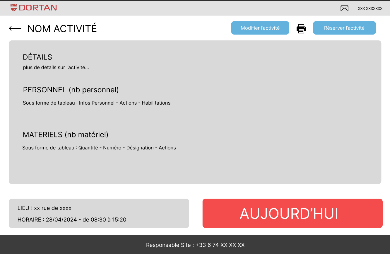 Maquette de design DortanApp