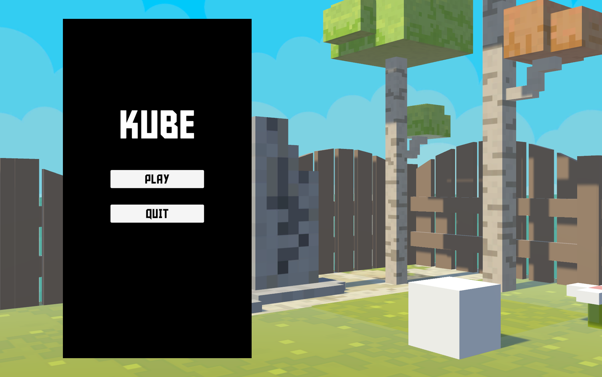 Menu du jeu KUBE