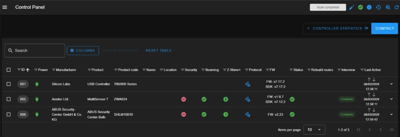 Panneau de contrôle Z-Wave SmartHome Lite
