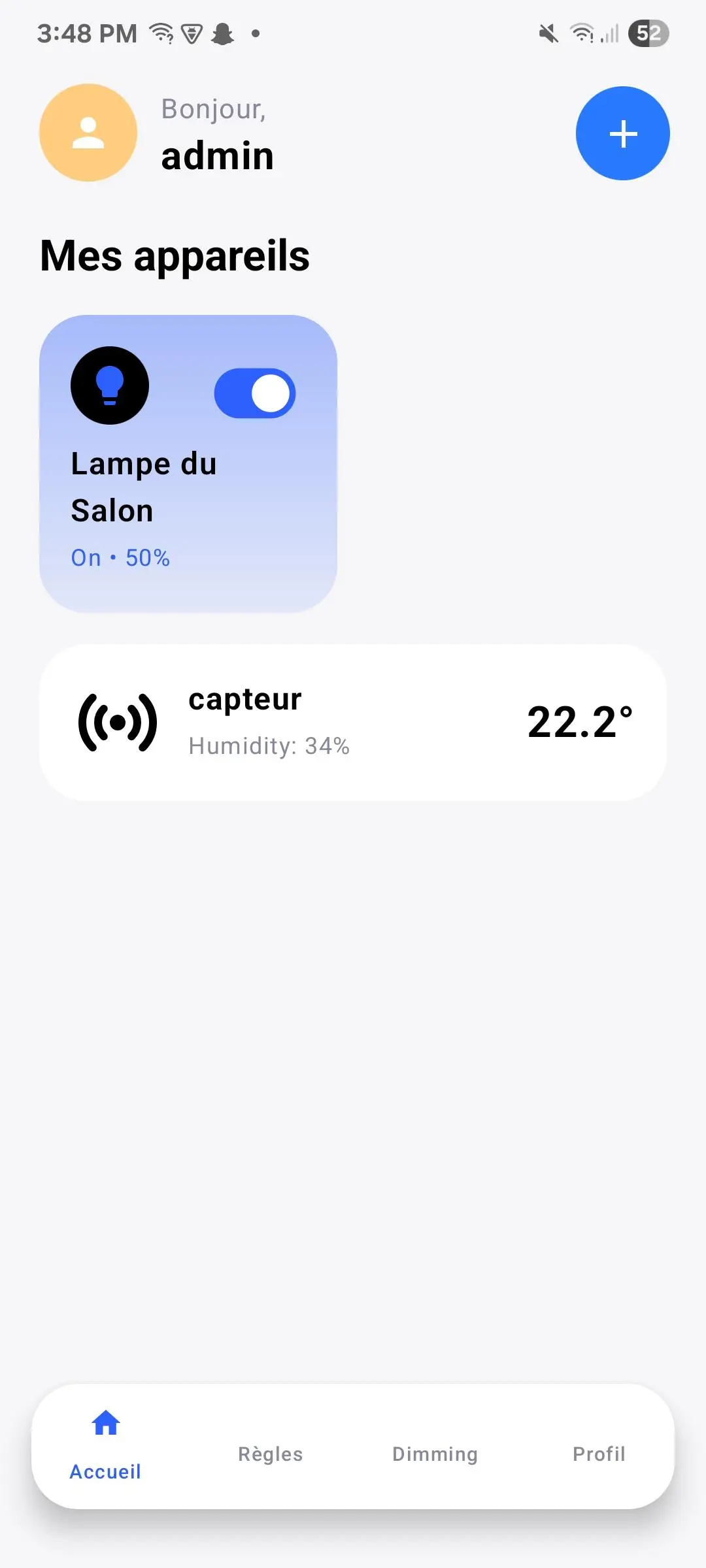 Application mobile SmartHome Lite