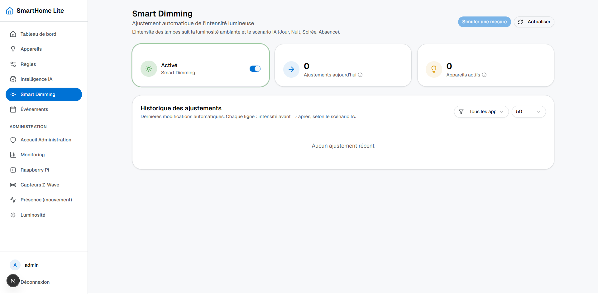 Smart dimming SmartHome Lite