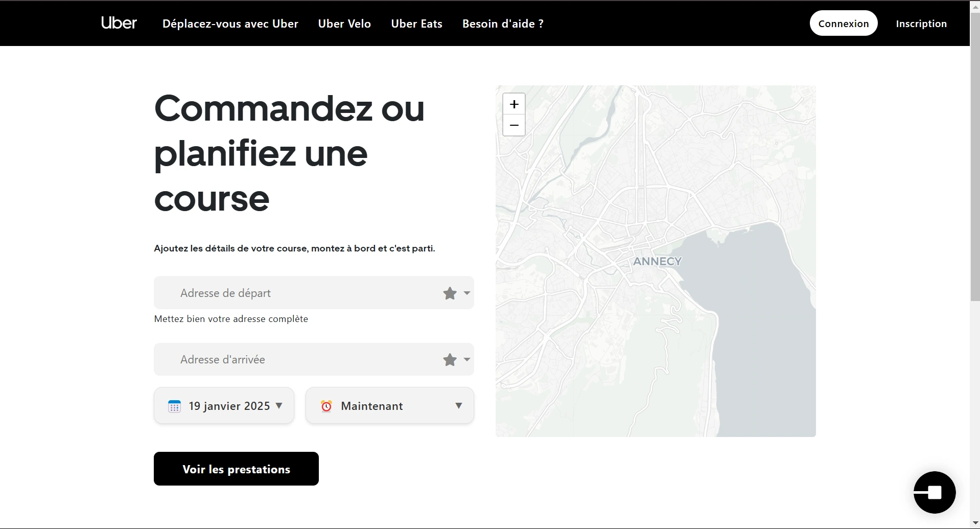 Capture d'écran de la gestion des utilisateurs et des trajets