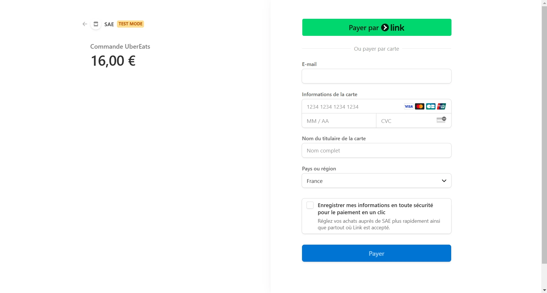 Capture d'écran de la sécurité et conformité RGPD